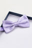 Gentle Lilac Navy Satin Bow Tie