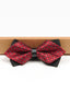 Red Plaid Double Layer Pointed Men's Bow Tie