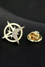 Gold Six-pointed Star Men's Lapel Pin