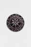 Black Hollow Floral Men's Lapel Pin