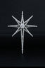 Silver Beaded Star Crystal Lapel Pin For Men
