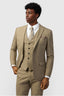 Chic Light Brown 3 Pieces Notched Lapel Men's Suits