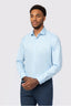 Blue Textured Non-Iron Shirt For Men
