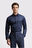 Modern Navy Sateen Shirt For Men