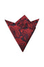 Burgundy Red Paisley Jacquard Men's Pocket Square