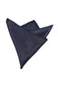 Navy Base Light Burgundy Feather Jacquard Men's Pocket Square