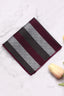 Burgundy Multi-Stripe Jacquard Men's Pocket Square