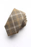 Khaki Plaid Wool Texture Formal Tie