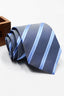 Blue-Gray Sky Blue White Stripe Men's Formal Tie