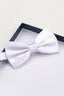 Modern White Satin Bow Tie