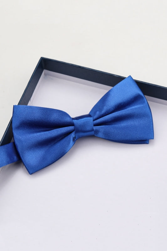 Royal Blue Satin Bow Tie