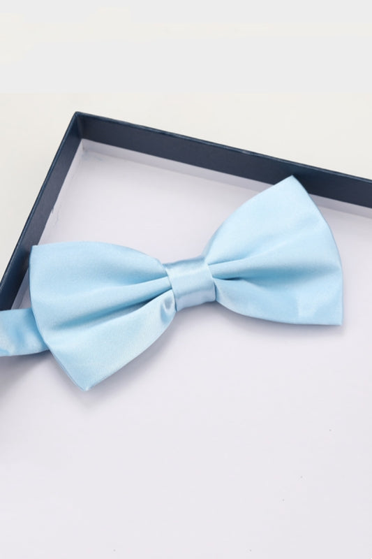Sky Blue Satin Bow Tie Main image
