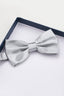 Modern Gray Satin Bow Tie