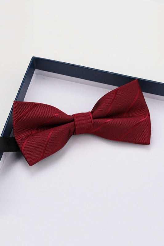 Newest Red Striped Bow Tie