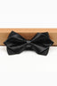 Solid Black Double Layer Pointed Men's Bow Tie