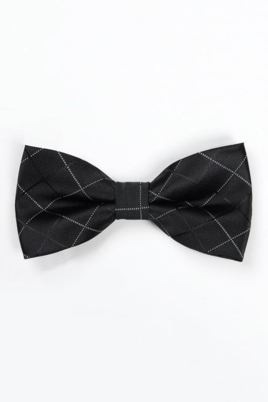 Classic Black Check Formal Bow Tie Main image