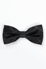 Classic Black Check Formal Bow Tie