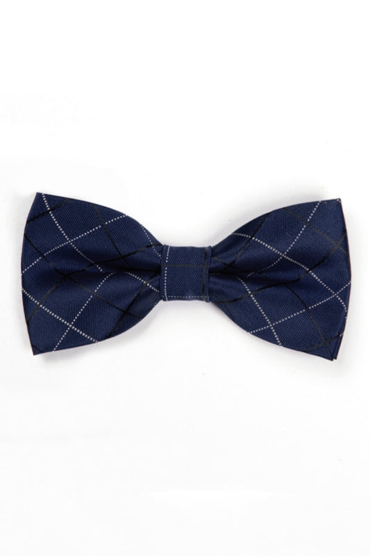 Navy Chic Check Formal Bow Tie Main image
