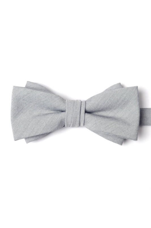 Modern Light Gray Men's Bow Tie