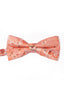 Peach Orange Floral Jacquard Men's Bow Tie