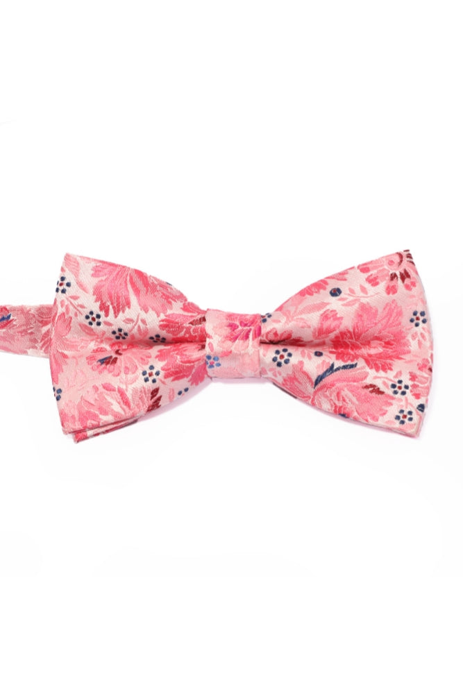 Charming Pink Floral Jacquard Men's Bow Tie Main image