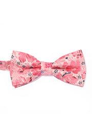 Charming Pink Floral Jacquard Men's Bow Tie