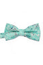 Mint Green Floral Jacquard Men's Bow Tie
