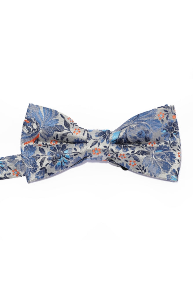 Blue Floral Jacquard Men's Bow Tie