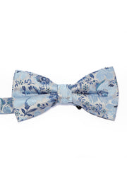 Sky Blue Floral Jacquard Men's Bow Tie
