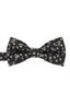 Black Base White Floral Jacquard Men's Bow Tie