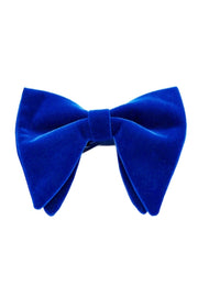Royal Blue Velvet Large Pointed Bow Tie For Men