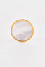 Gold Round Natural Mother Of Pearl Lapel Pin For Men