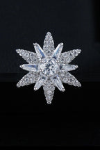 Shiny Silver Six-pointed Star Men's Lapel Pin