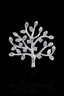 Silver Tree Crystal Men's Lapel Pin