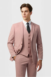 Trendy Pink 3 Pieces Notched Lapel Men Suit