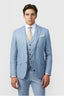 Bespoke Blue Notched Lapel Men Suit With Waistcoat
