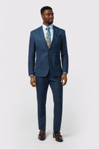 Navy Notched Lapel Men Suits With Waistcoat