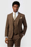 Fashion Brown Notched Lapel 3 Pieces Men Suits