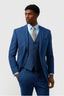 Fancy Dark Blue Notched Lapel 3 Pieces Men Suits