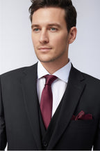 Black Newest Notched Lapel 3 Pieces Suit For Men