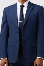Dark Blue 3 Pieces Notched Lapel Handsome Men's Suit