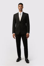 Close Fitting Black 3 Pieces Notched Lapel Men's Suit