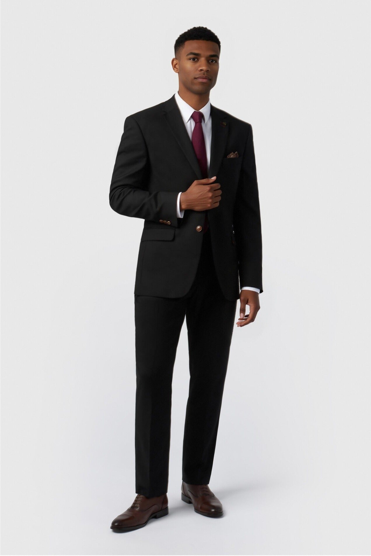 Formal Black 3 Pieces Notched Lapel Men Suits