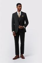 Best Fitted Black 3 Pieces Notched Lapel Men Suits