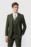 Green Notched Lapel 3 Pieces Checked Men Suits