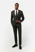 Newest Charcoal Notched Lapel 3 Pieces Men Suits