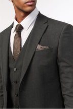 Newest Charcoal Notched Lapel 3 Pieces Men Suits