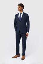 3 Pieces Navy Notched Lapel Bespoke Men Suits
