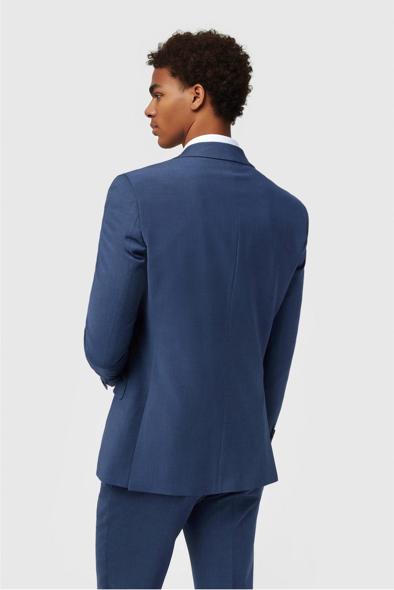 Trendy Blue Notched Lapel Men Suits With Waistcoat