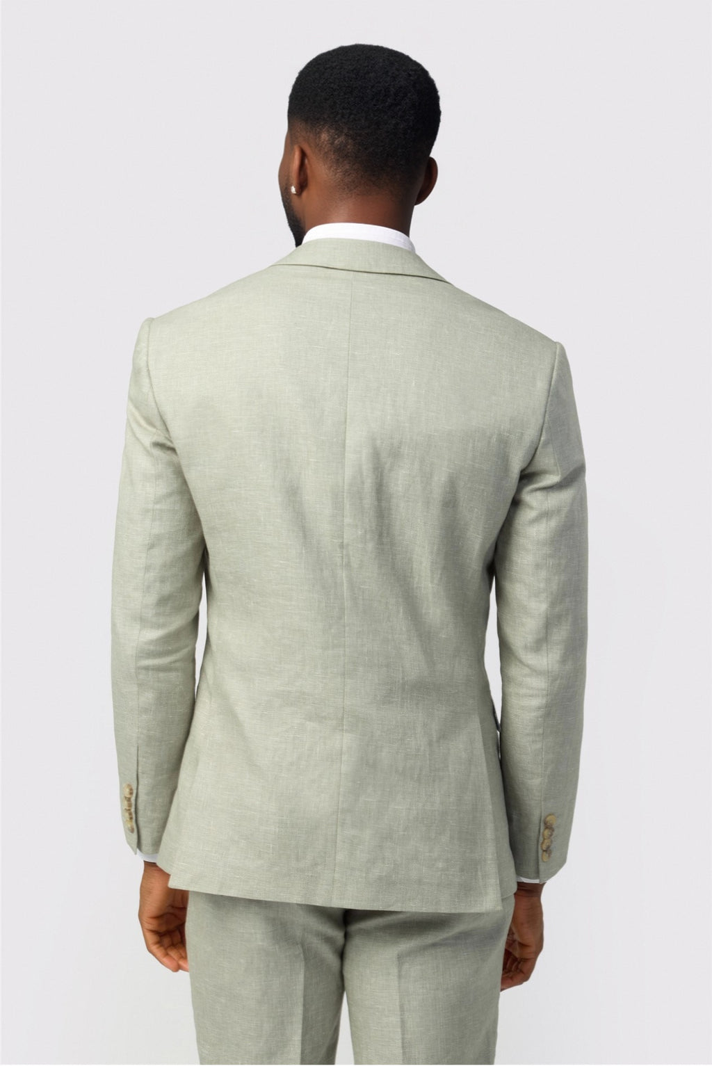 Light Sage Green 3 Pieces Notched Lapel Suits For Men
